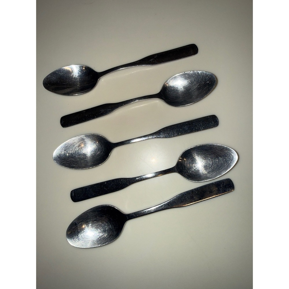 Reed & Barton Heritage Mint Ltd Stainless Teaspoons Set of 5 Silverware 6 inch - Picture 2 of 3